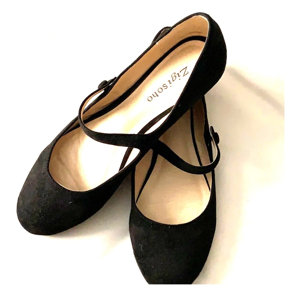 Emjay Black Suede Mary Janes